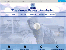 Tablet Screenshot of jamesbarneyfoundation.org